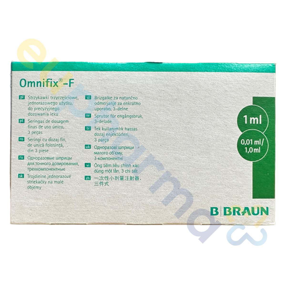 Omnifix F Spritzen 1 ml ohne Kanüle, Packung à 100x 1ml