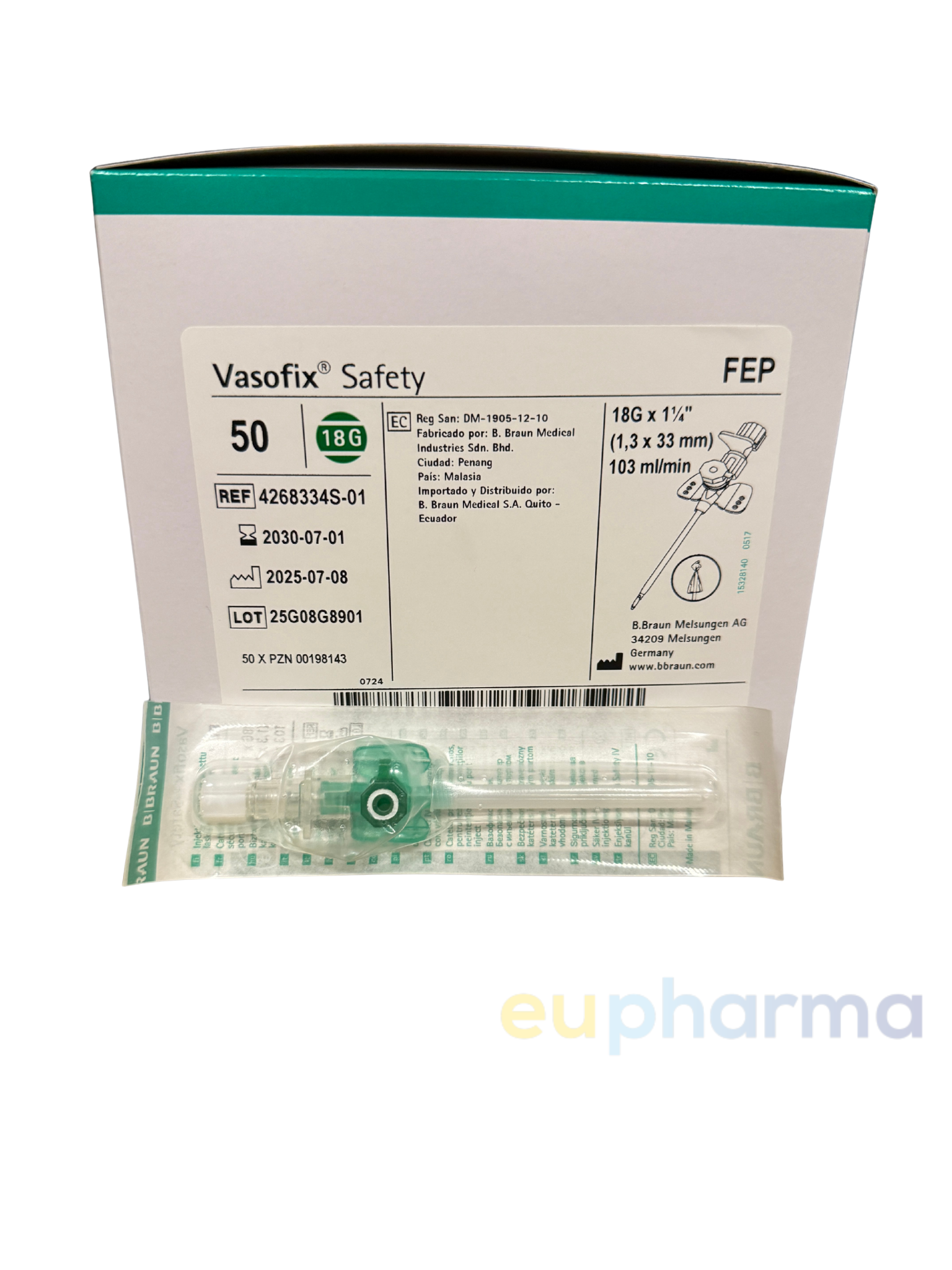 Vasofix Safety FEP 18G Grün/Weiß