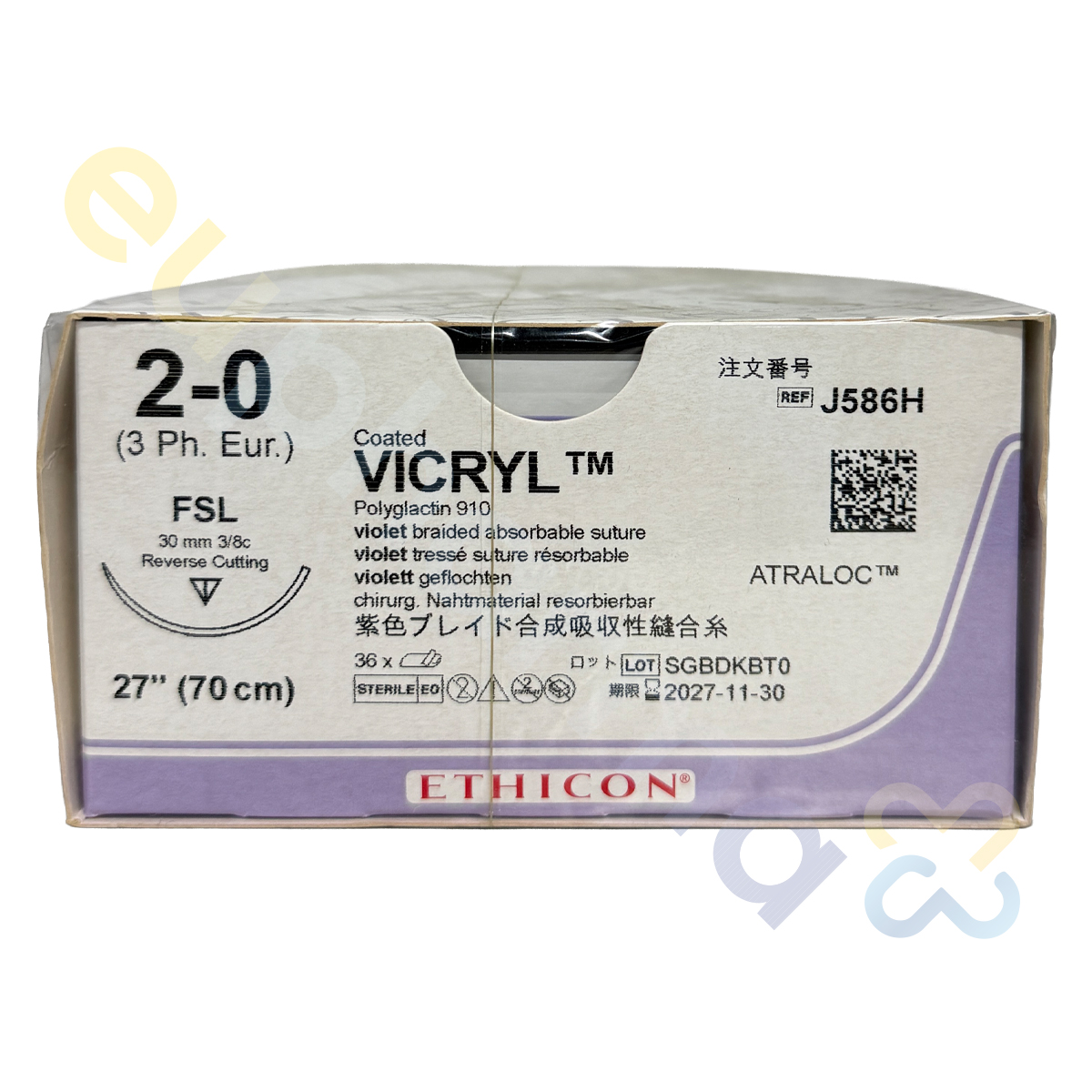 VICRYL J586H CT VIO 70cm M3