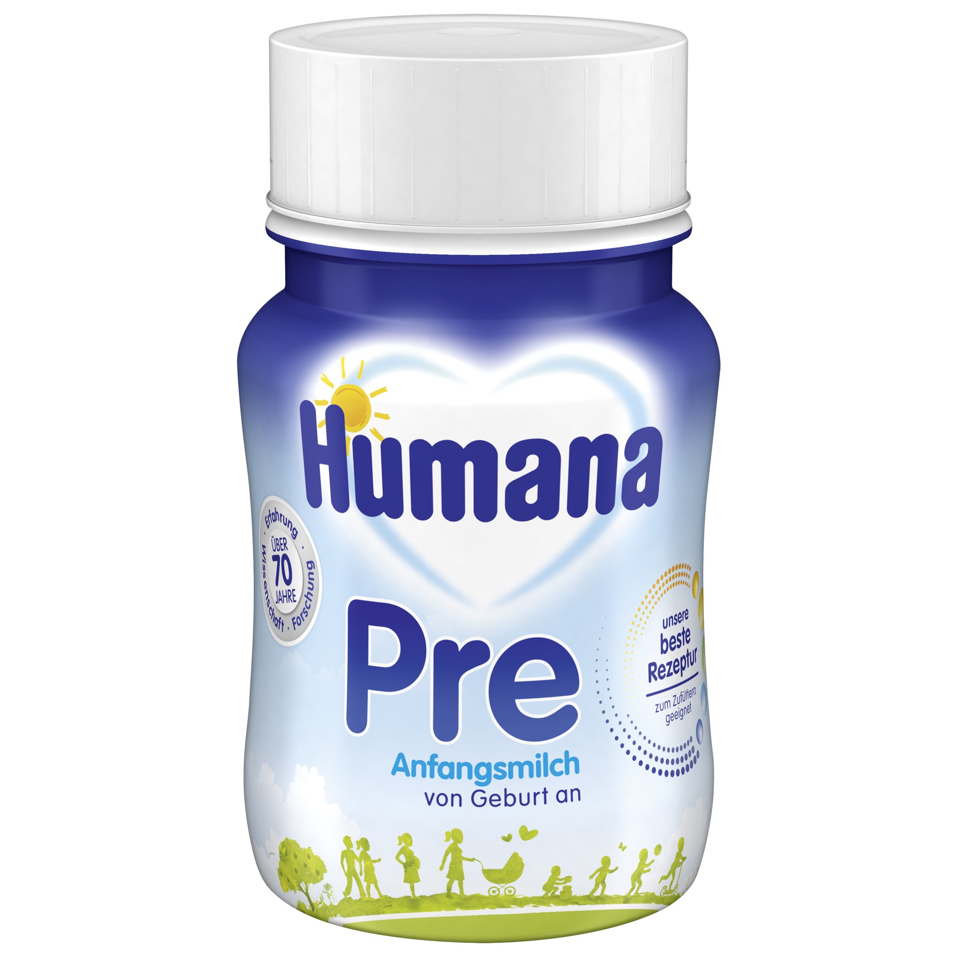 Humana Anfangsmilch PRE, 24 Flaschen à 90 ml