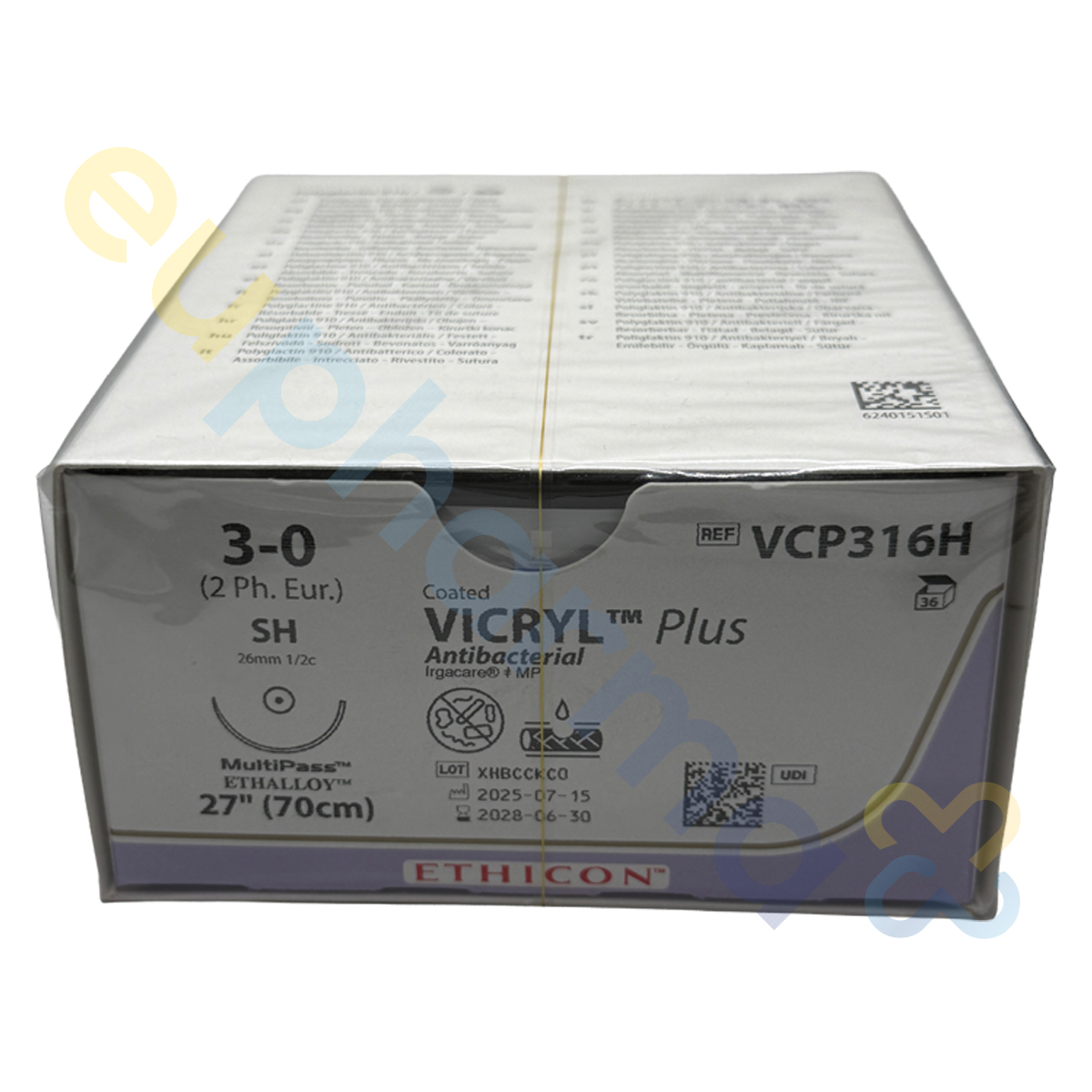 Vicryl Plus violett geflochten VCP 316 H