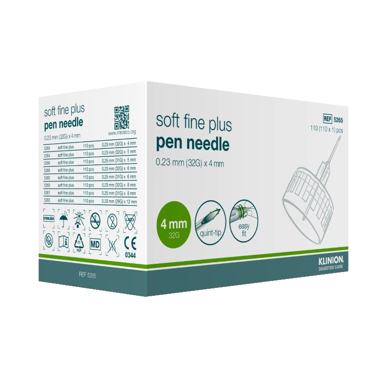 klinion soft fine plus Pen-Nadeln 0,23mm 32G x 4mm, Packung à 110 Stück