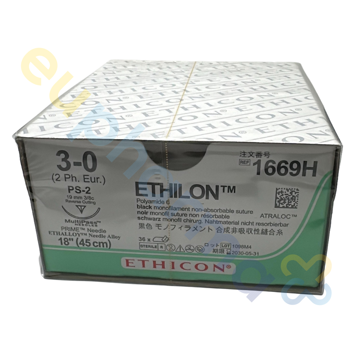ETHILON 1669H SCHW MONOFIL - 3-0; PS2MULTIP; 0,45, Packung à 36 Stück