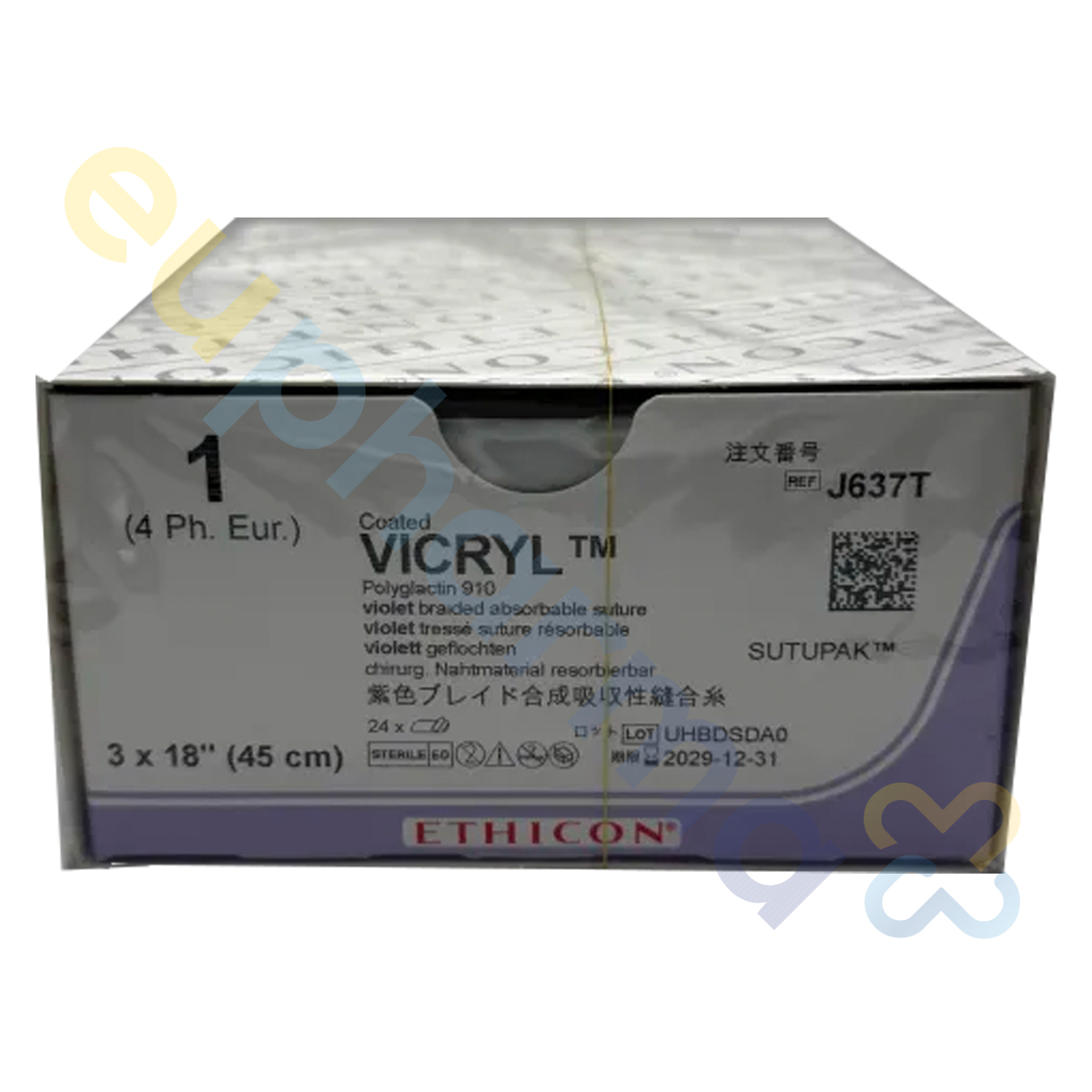 Vicryl Sutur USP 1, 3x45 cm. - J637T