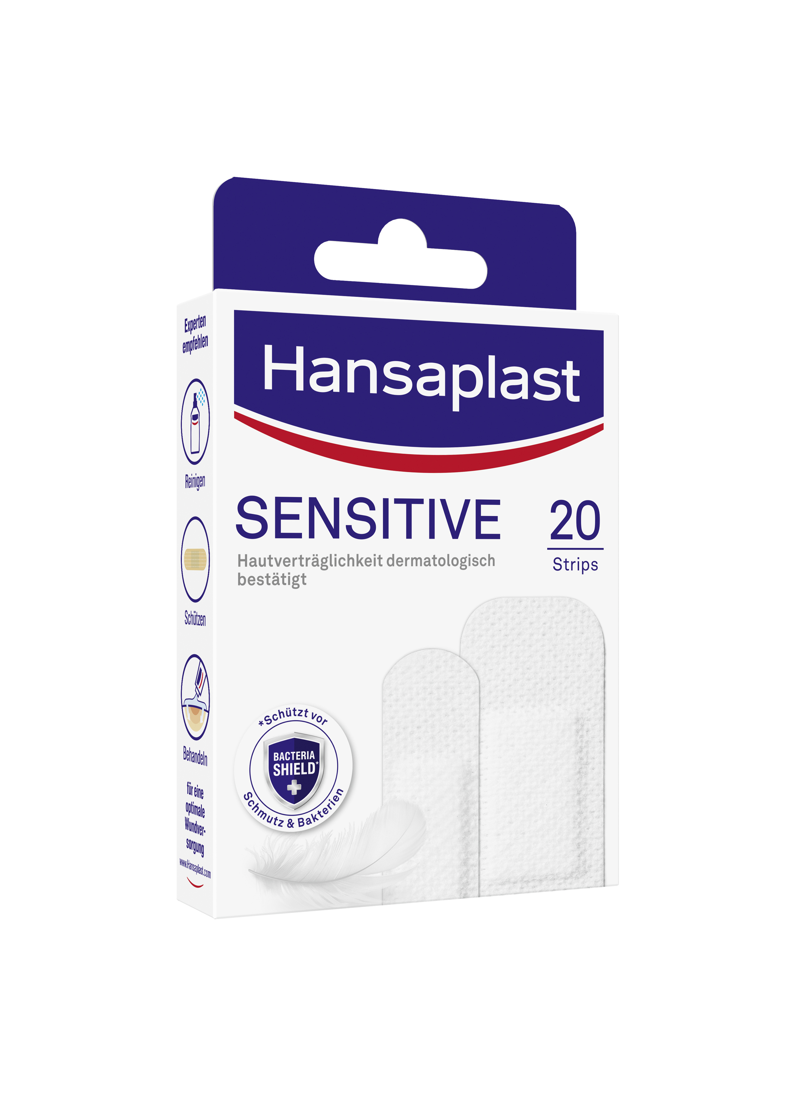 "Hansaplast Sensitive - 2 Gößen Packung à 20 Stück"