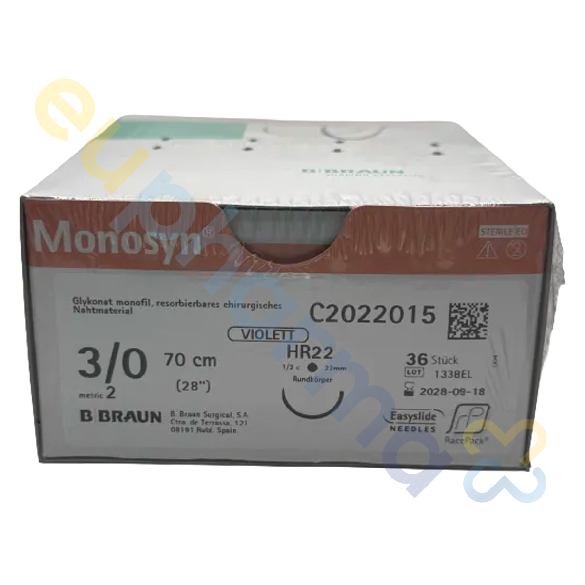 Monosyn violett, USP 3/0, Länge 70 cm - C2022015