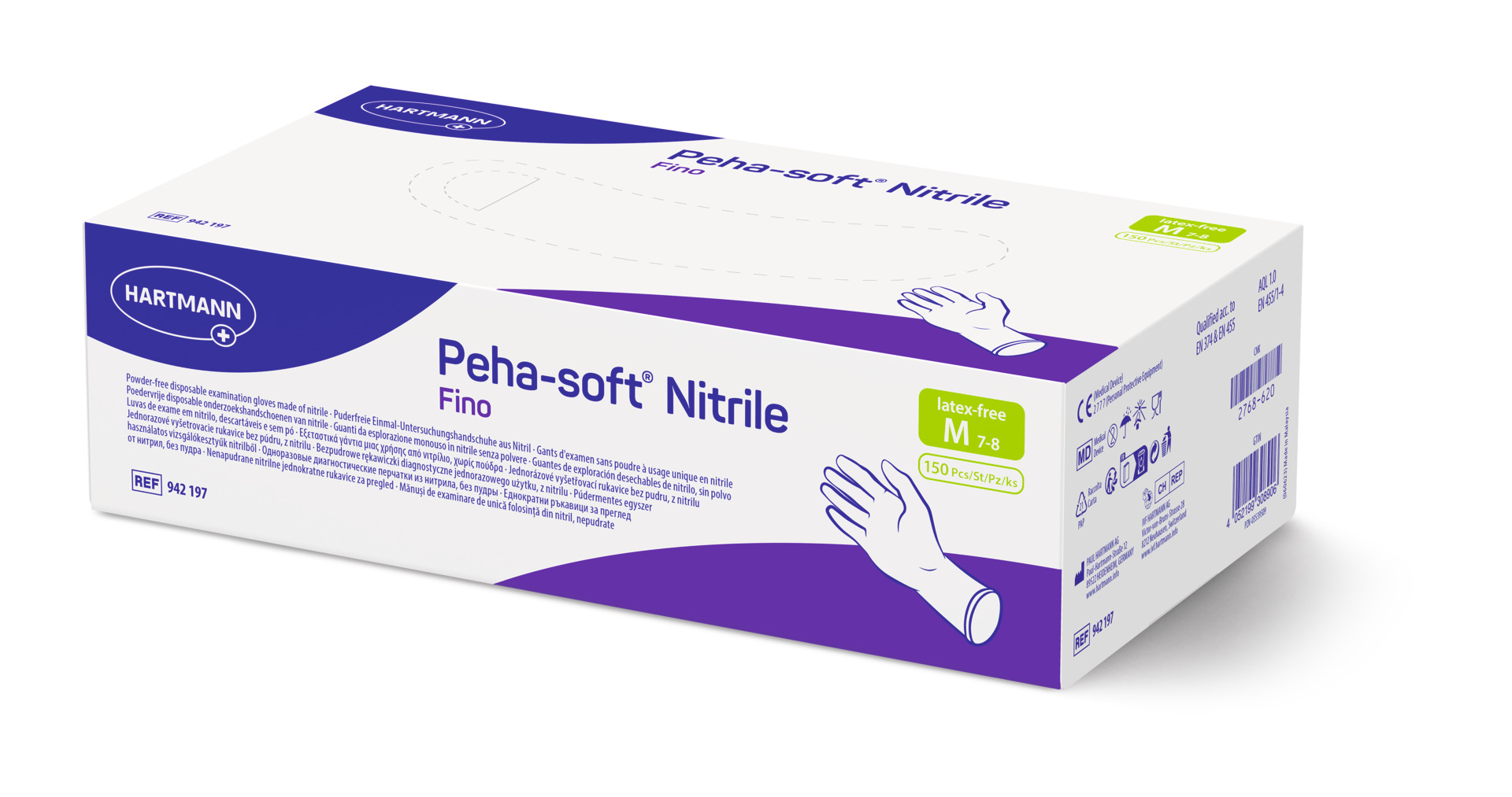 Peha-soft nitrile fino puderfrei Gr. M - 75 Paar