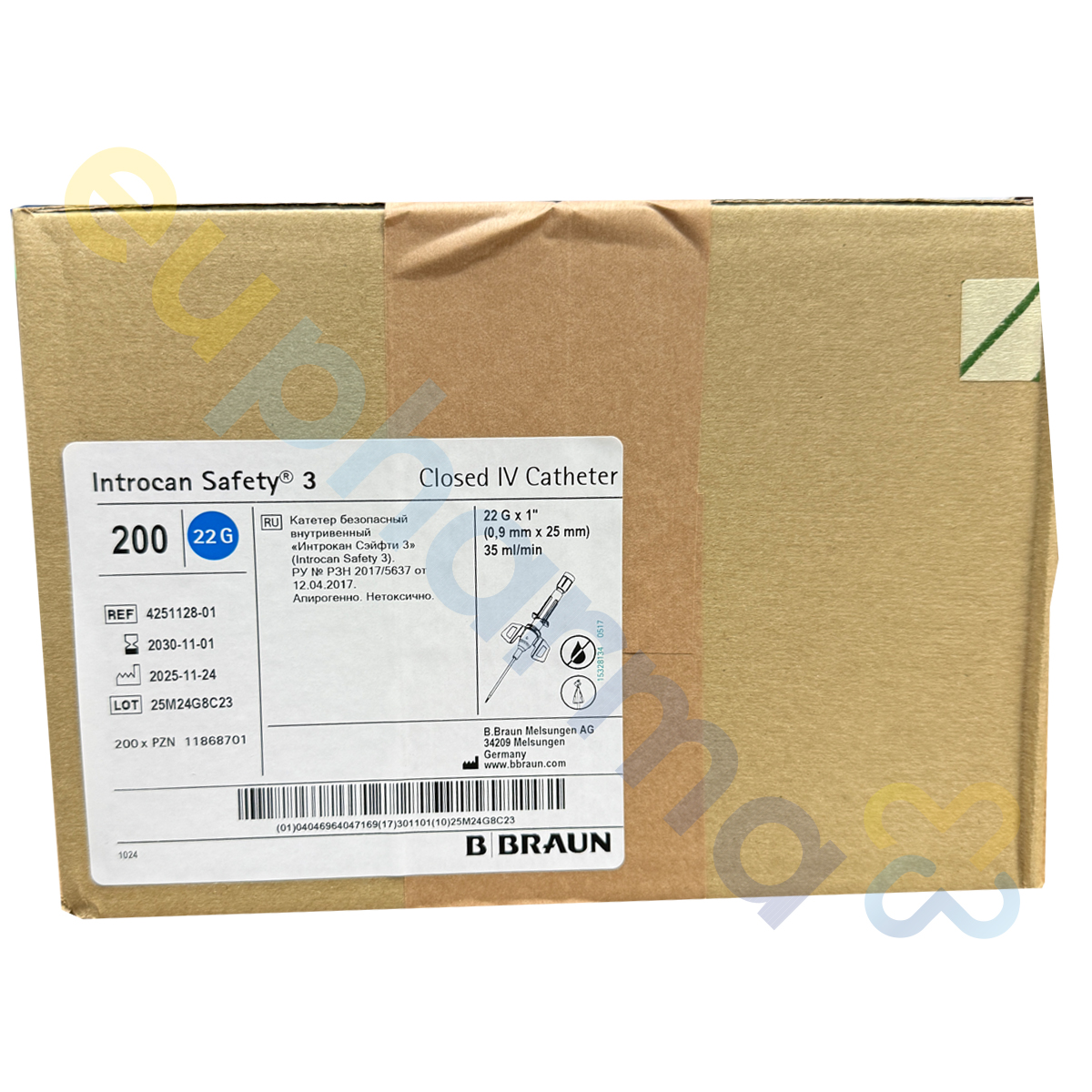 Introcan Safety 3 22G 0,9 x 25 mm blau, Packung à 50 Stück