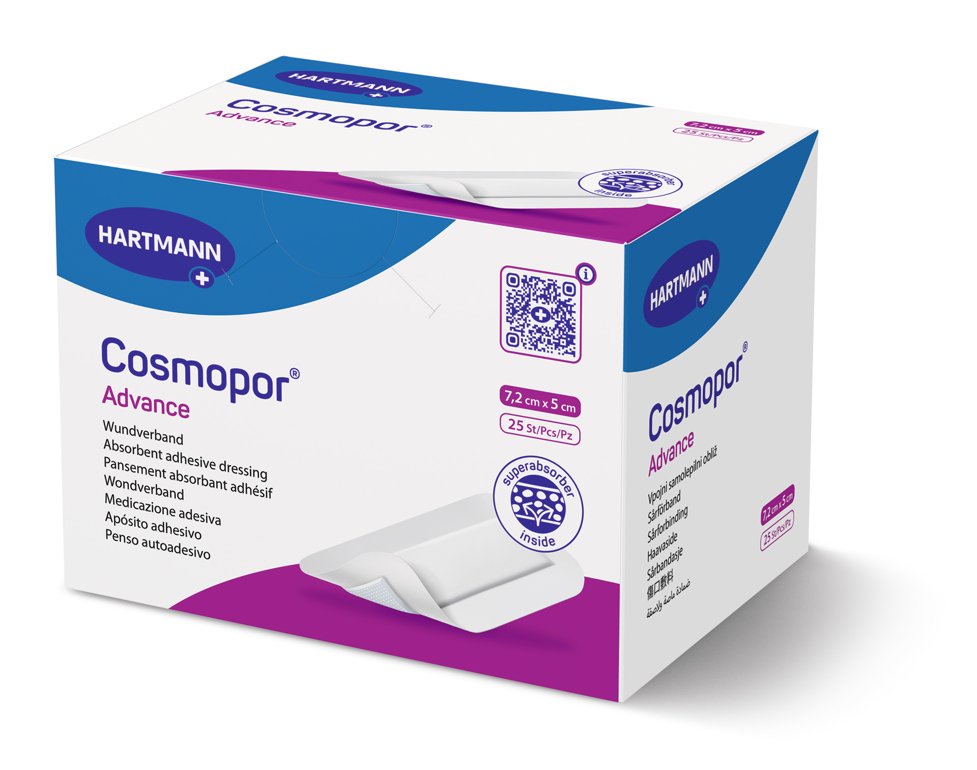 Cosmopor Advance Wundverband steril 7,2 x 5 cm