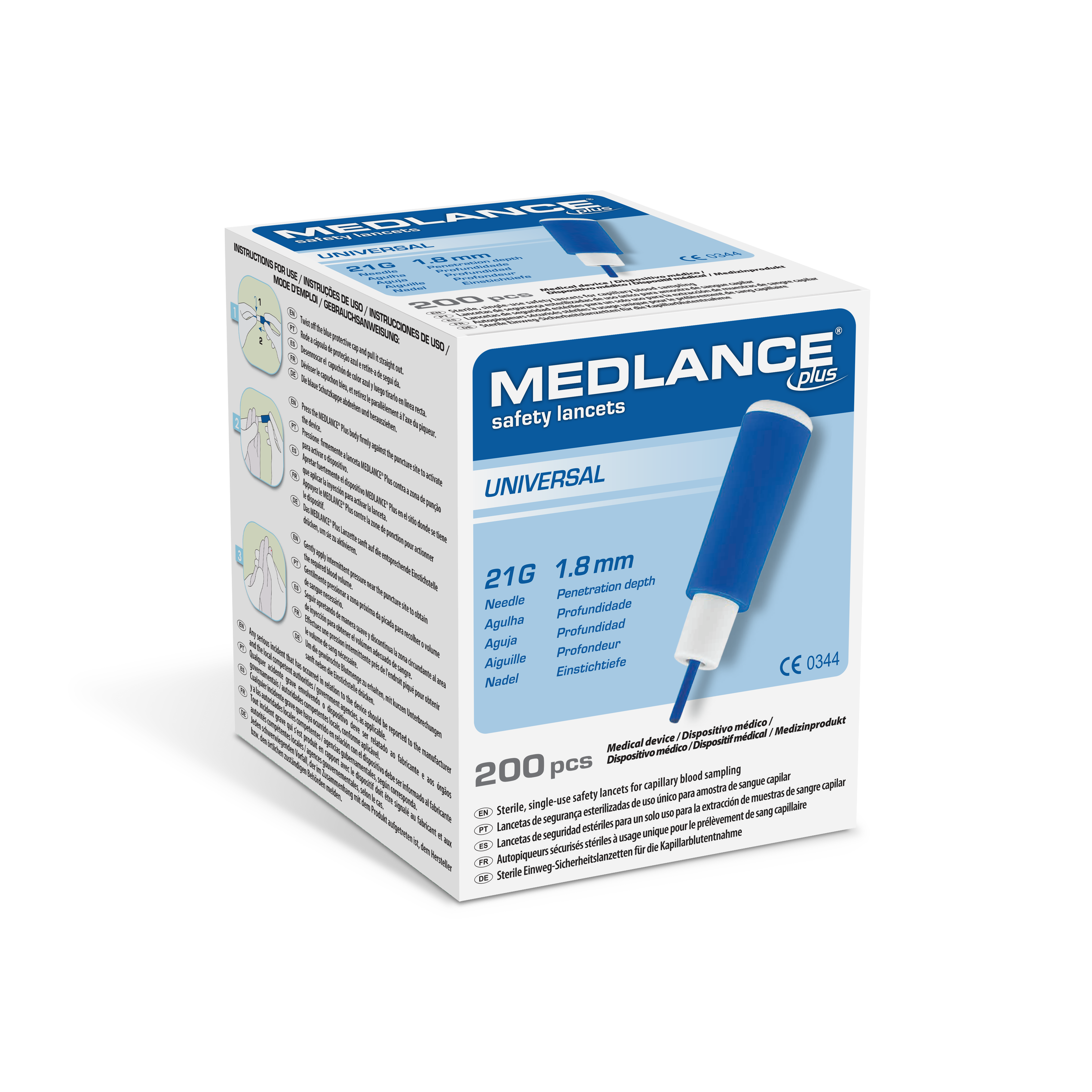 MEDLANCE plus Universal, Packung à 200 Stück