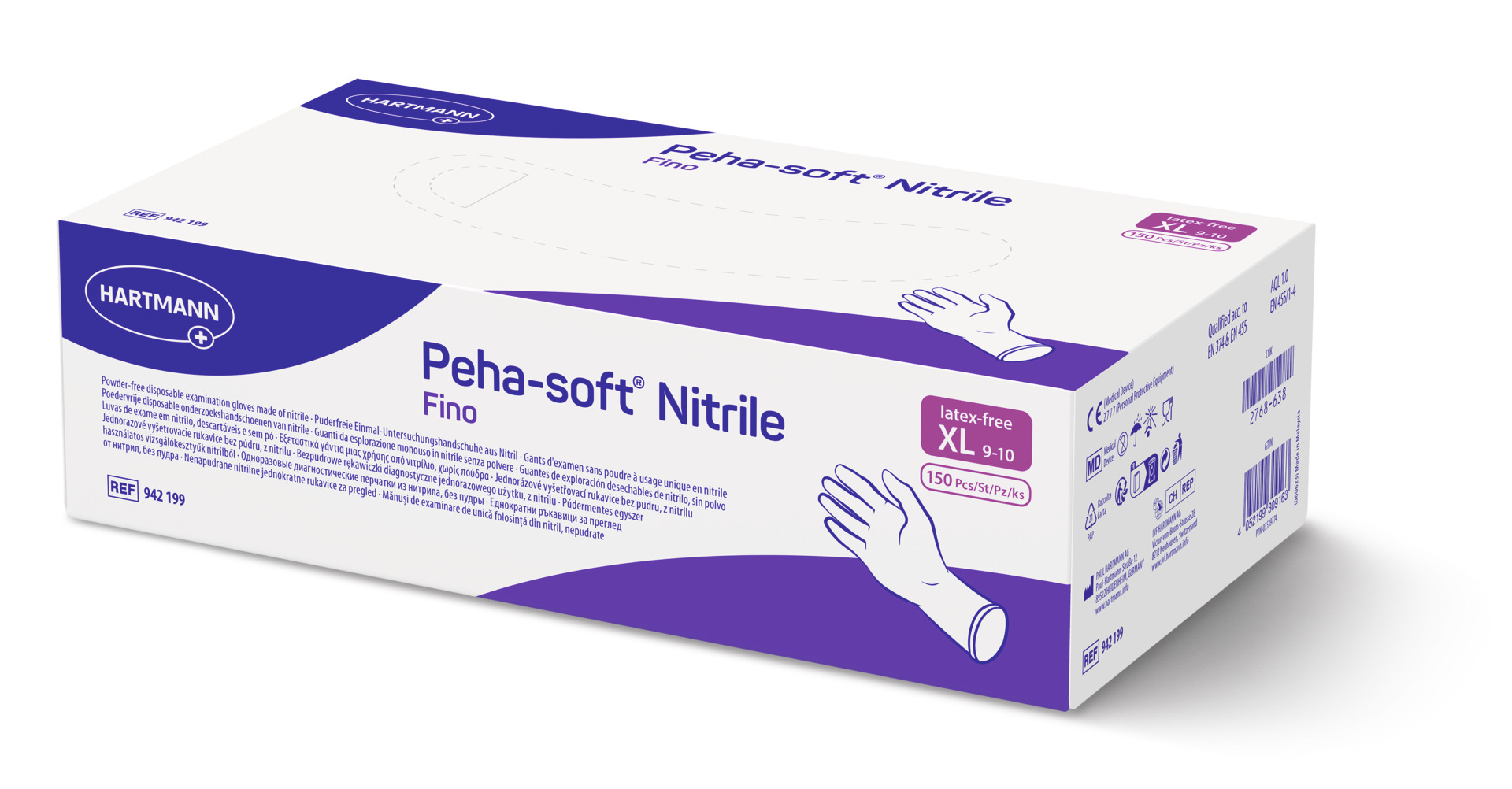 Peha-soft nitrile fino puderfrei Gr. XL - 75 Paar