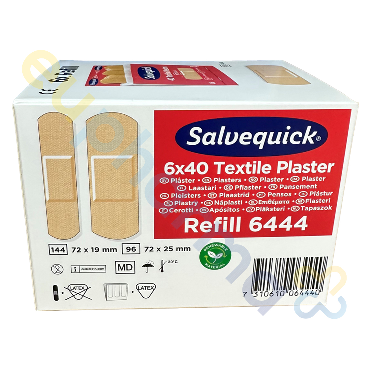 CEDERROTH Salvequick Textilpflaster 6444, Packung à 24 Stück