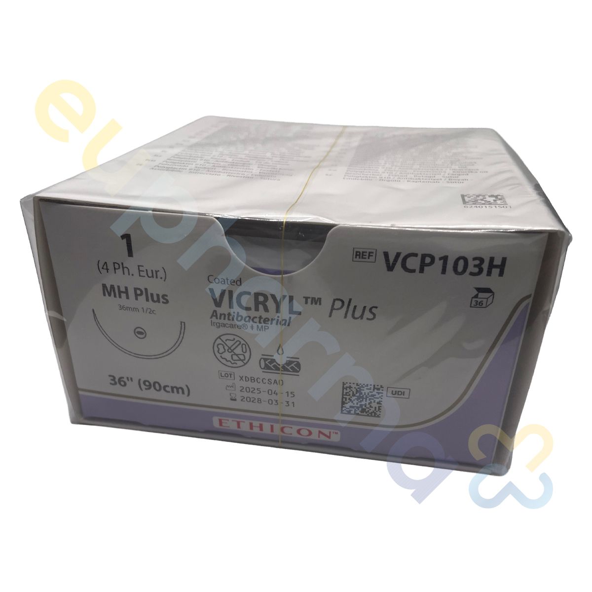 VICRYL PLUS VIOL GEFL - 1; MHPLUS; 0,90 Packung a' 36 Stk.