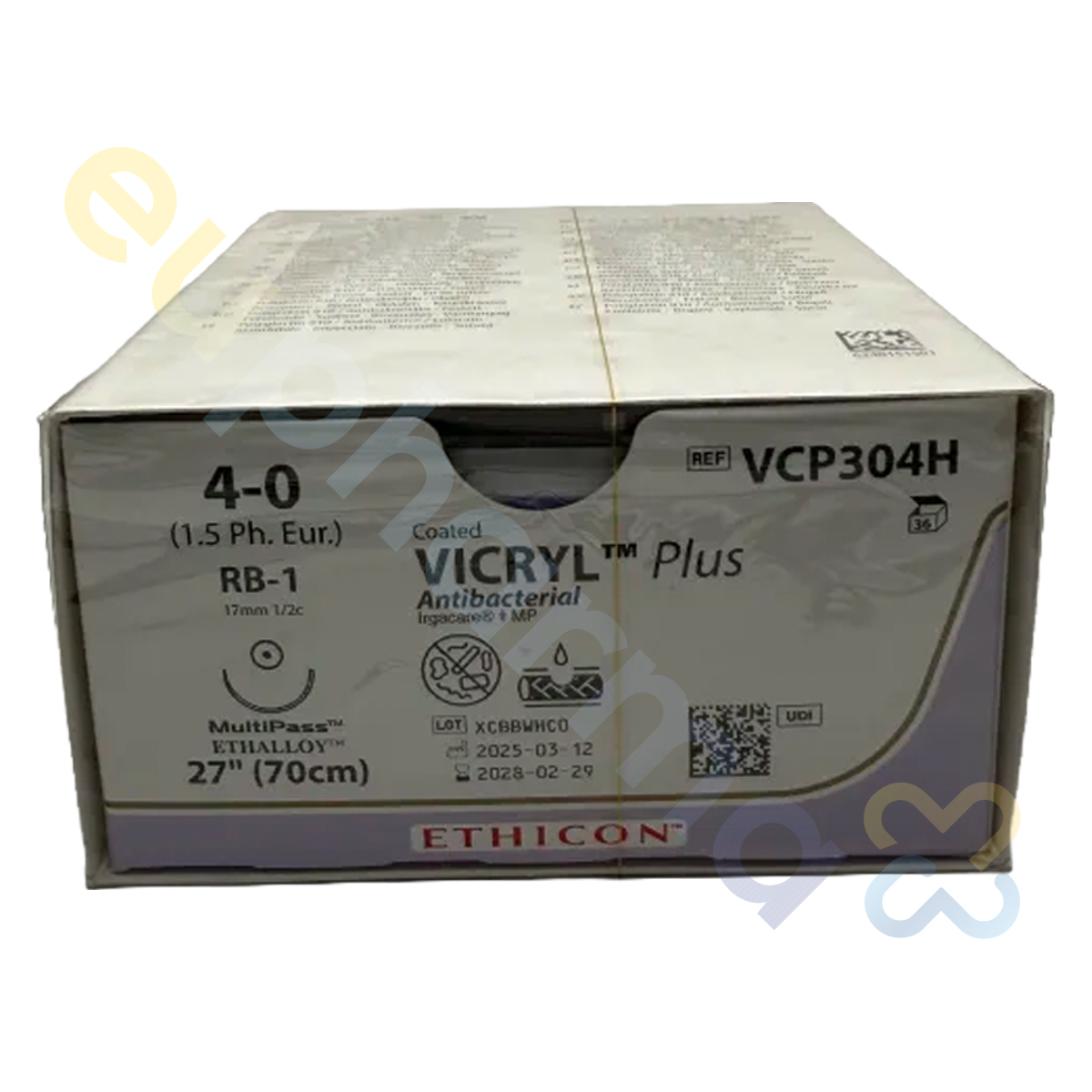 VICRYL VCP304H PLUS VIOL GEFL - 4-0; RB1PLUS; 0,70