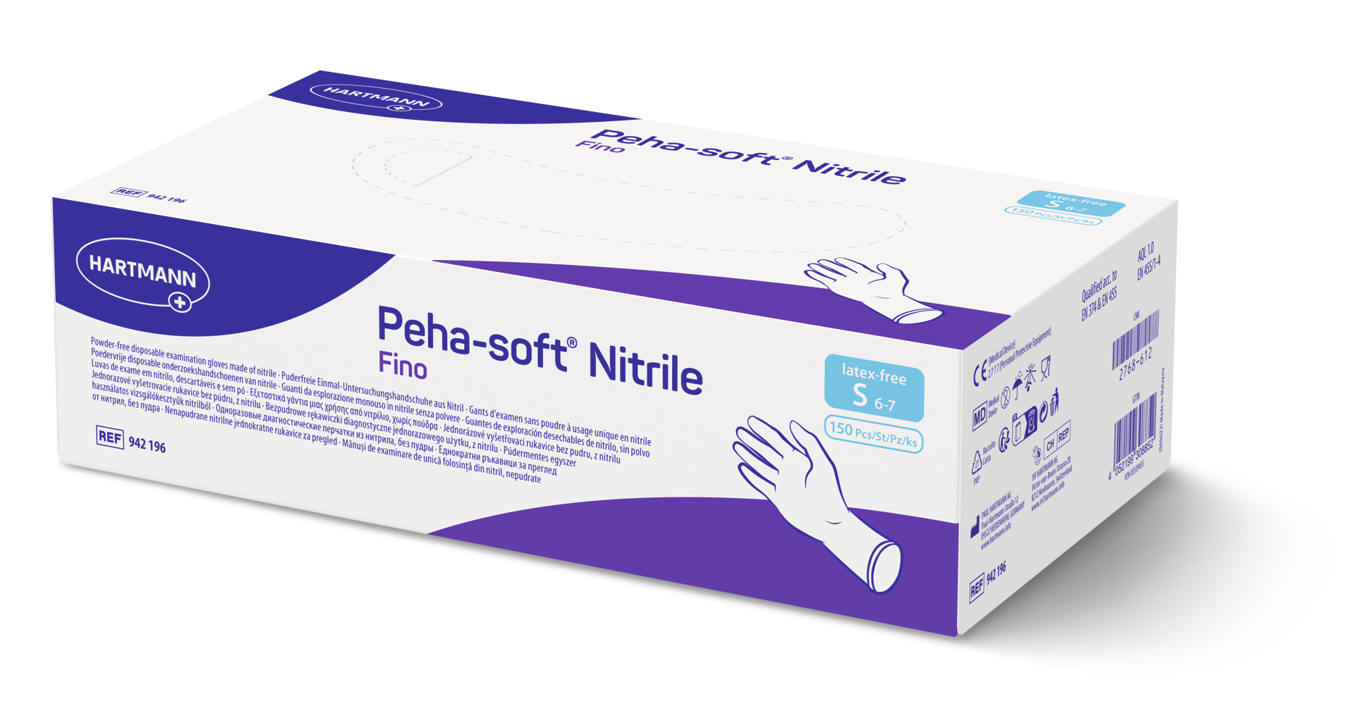 Peha-soft nitrile fino puderfrei Gr. S - 75 Paar