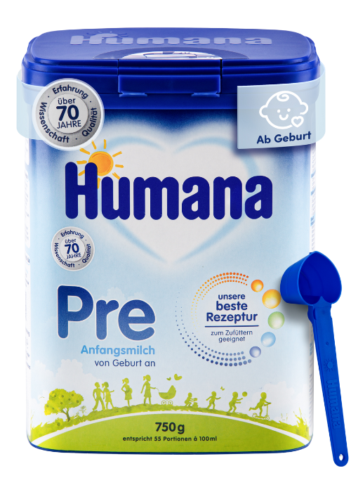 HUMANA Anfangsmilch PRE 5HMO myPack, Packung à 750g